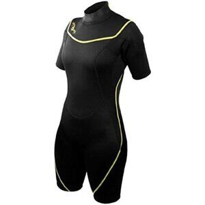 Aqua Lung Deep See Women's 3mm Shorty Wetsuit, Black/Royal Blue, Size 5/6 NEW